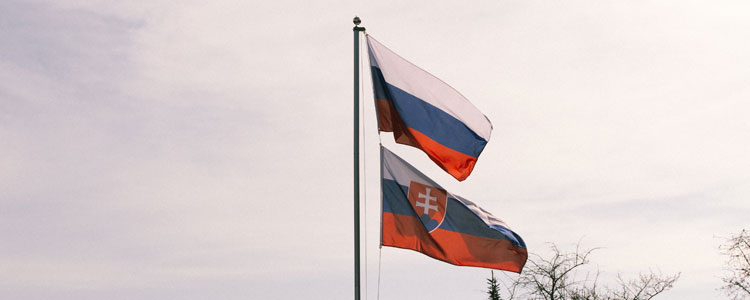 Flaggen Gruppe B : Russland Slowakei - Fußball EM 2016