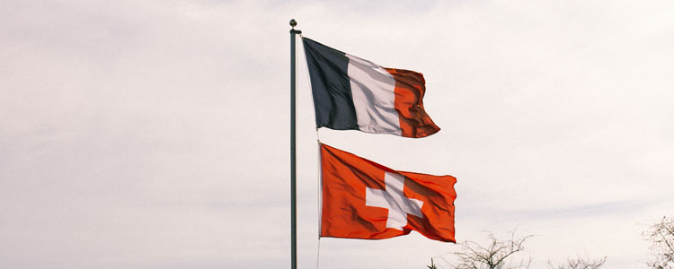 Flaggen Gruppe A : Frankreich Schweiz - Fußball EM 2016